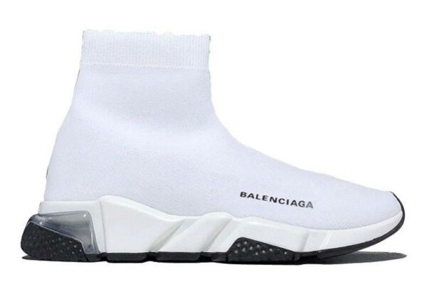 Balenciaga Speed Clear Sole "White Black"