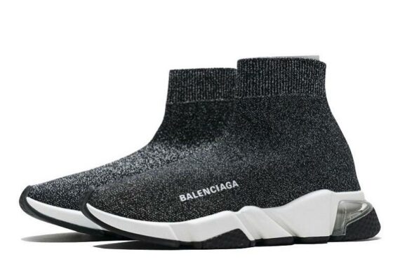 Balenciaga Speed Clear Sole Sneaker "Black Silver"