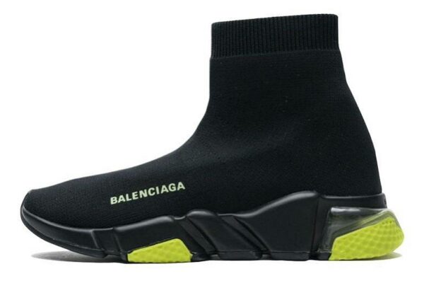 Balenciaga Speed Clear Sole Black/Yellow Fluo 360-517319W07U01007