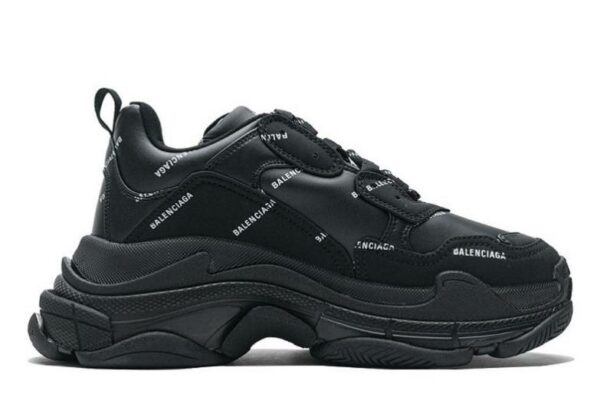 Balenciaga Triple S Allover Logo Black 524039W06E22020