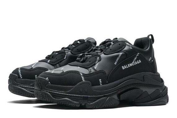 Balenciaga Triple S Allover Logo "Black"