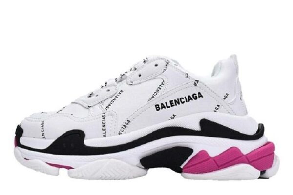 Balenciaga Triple S "Letter White Rose Red"