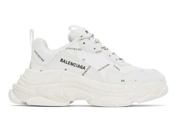 Balenciaga Triple S Allover Logo "White"