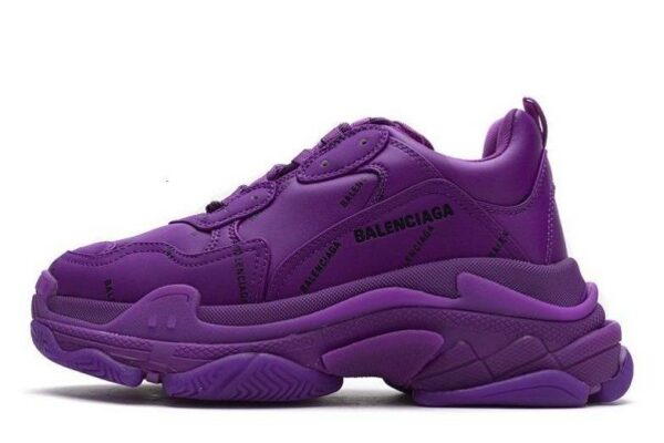 Balenciaga Triple S Allover Logo "Letter Plum Red"