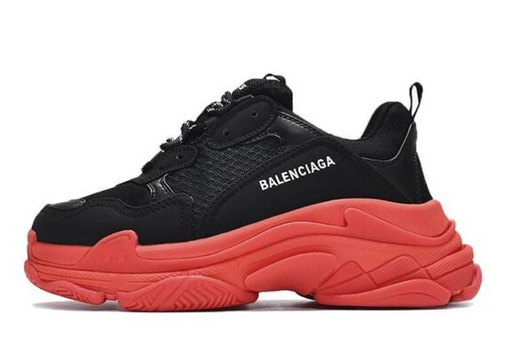 Balenciaga Triple S “Black Dark Red”