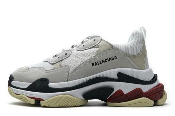 Balenciaga Triple S "White Dark Grey Red"