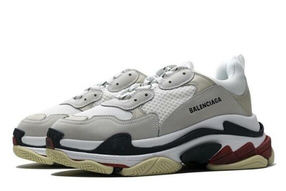 Balenciaga Triple S "White Dark Grey Red"