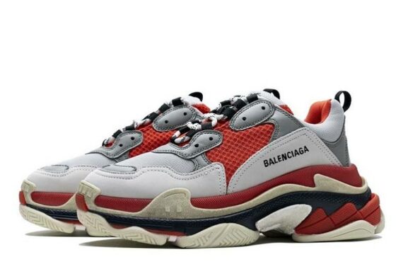 Balenciaga Triple S "Red White Dark Grey"