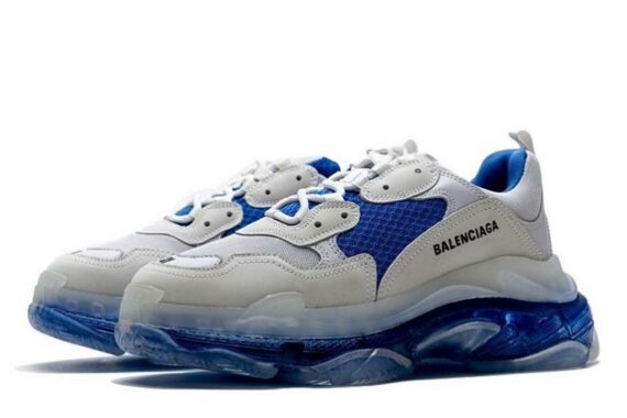 Balenciaga Triple S Clear Sole "White Blue"