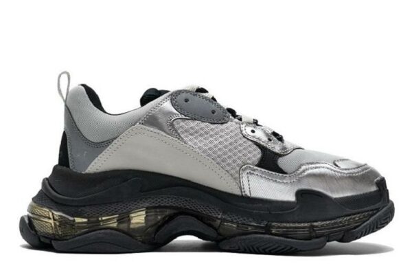 Balenciaga Triple S Clear Sole Black Silver 541624W09E17320