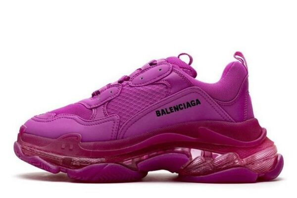 Balenciaga Triple S Clear Sole "Plum Red"