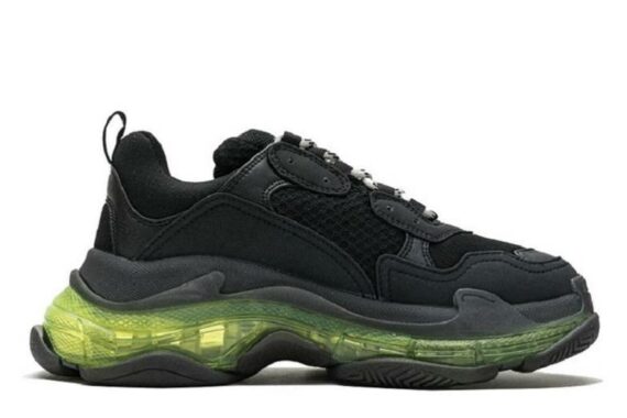 Balenciaga Triple S Clear Sole "Black Green"