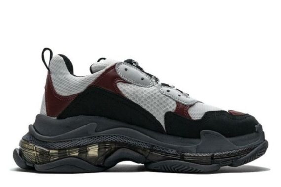 Balenciaga Triple S Clear Sole "Black Brown Red"