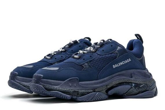 Balenciaga Triple S Clear Sole "Dark Blue"