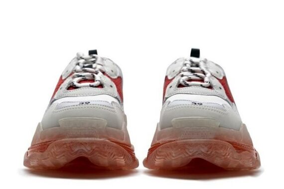 Balenciaga Triple S Clear Sole "White Red"