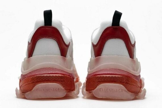 Balenciaga Triple S Clear Sole "White Red"