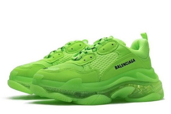 Balenciaga Triple S Clear Sole "Fluorescent Green"