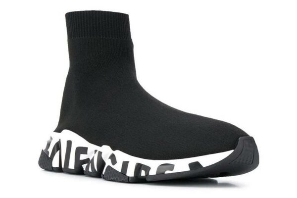 Balenciaga Speed Trainer Graffiti - Black White 605972W05GE1015