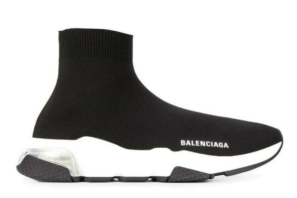 Balenciaga Speed Light Clear Sole "Black & White“