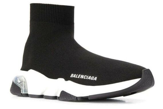 Balenciaga Speed Light Clear Sole "Black & White“