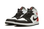 Jordans 1 "Red Grey Black Toe" Mid