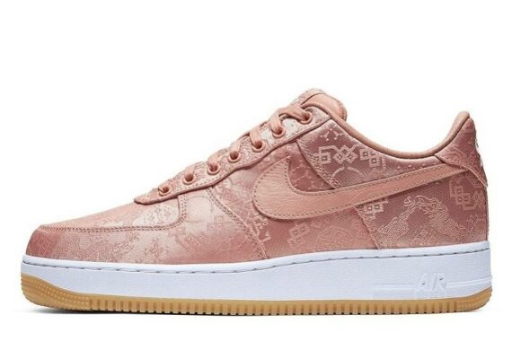 Replica CLOT x Air Force 1 Low Premium “Rose Gold Silk”