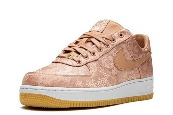 Replica CLOT x Air Force 1 Low Premium “Rose Gold Silk”