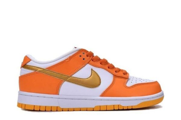 Nike Dunk Low White/Orange Blaze-Gold CU1726-002