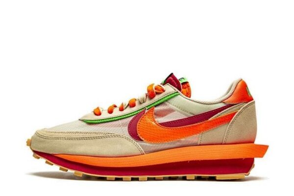 Clot x Sacai x Nike LDWaffle "Orange Blaze"