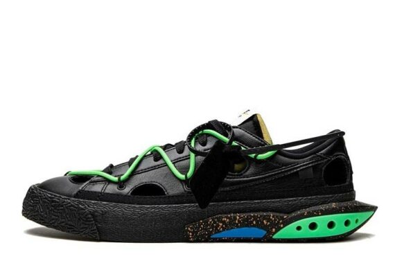 Off-White x Blazer Low "Black Electro Green"