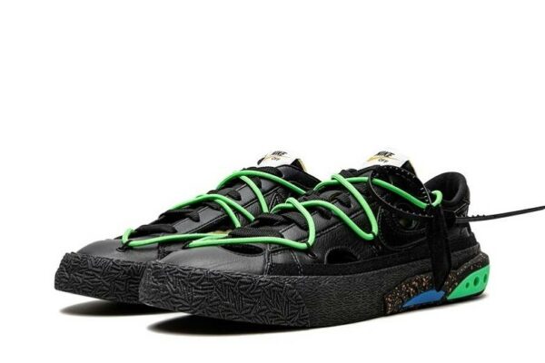 Off-White x Blazer Low Black Electro Green DH7863-001