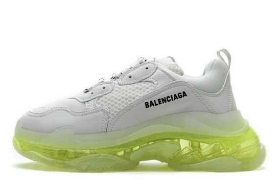 Balenciaga Triple S Clear Sole "White Green"