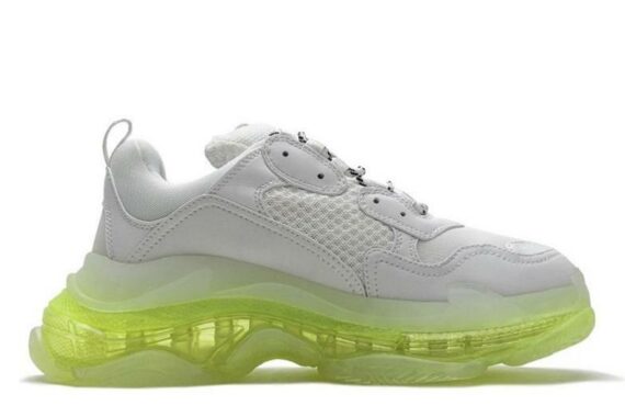 Balenciaga Triple S Clear Sole "White Green"