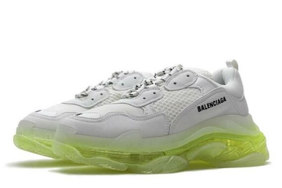 Balenciaga Triple S Clear Sole "White Green"