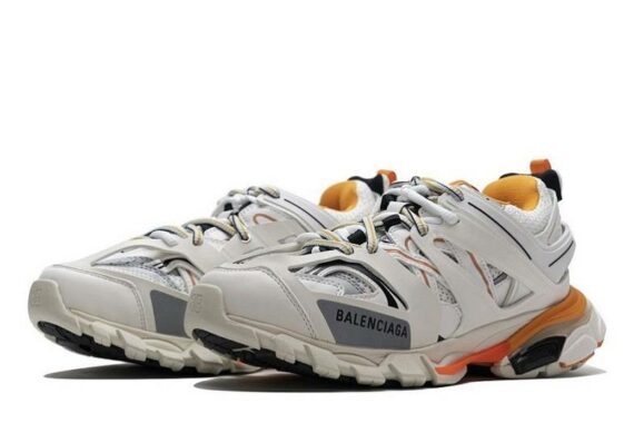 Balenciaga Tess S. LED "White Orange"