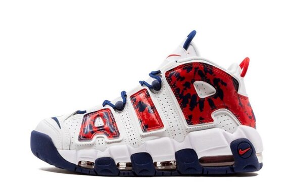 Air More Uptempo "Red Navy Camo"