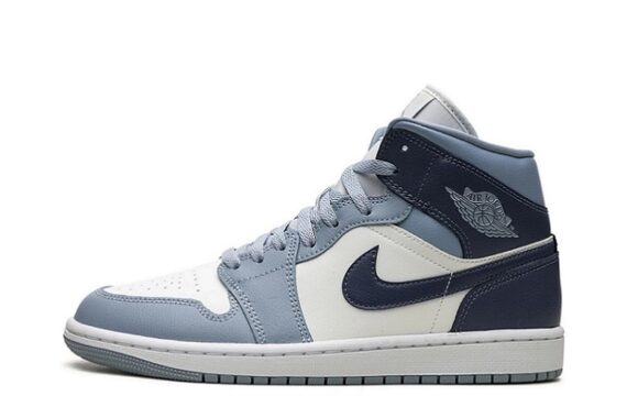 Wmns Air Jordan 1 Mid "Sail Diffused Blue"