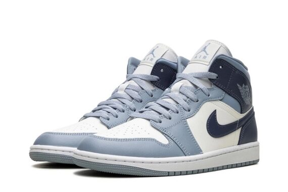 Wmns Air Jordan 1 Mid "Sail Diffused Blue"