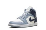 Wmns Air Jordan 1 Mid "Sail Diffused Blue"