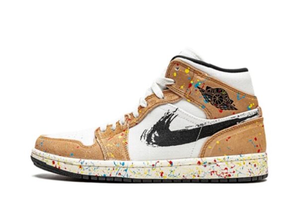 Air Jordan 1 Mid SE "Brushstroke Paint Splatter"