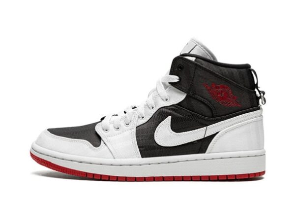 Wmns Air Jordan 1 Mid SE Utility "White Black Gym Red"