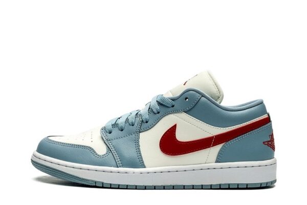 Wmns Air Jordan 1 Low "Blue Whisper Dune Red"