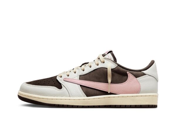 Travis Scott x Wmns Air Jordan 1 Retro Low OG SP "Dark Pony Pink Oxford"