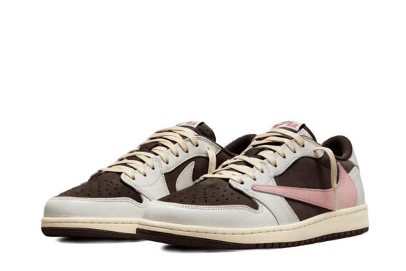 Travis Scott x Wmns Air Jordan 1 Retro Low OG SP "Dark Pony Pink Oxford"