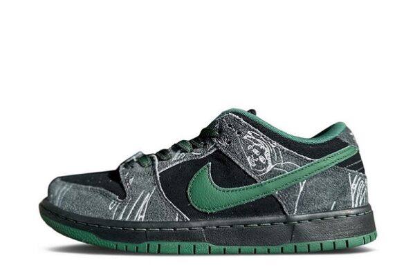 THERE Skateboards x Dunk Low SB "Black Gorge Green"