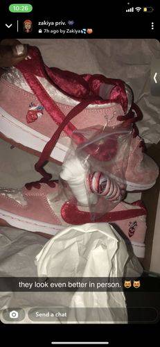 Nike x StrangeLove SB Dunk Low 'Valentine's Day' photo review