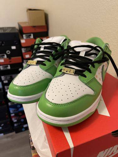 Nike Supreme x Dunk Low OG SB QS 'Mean Green' photo review