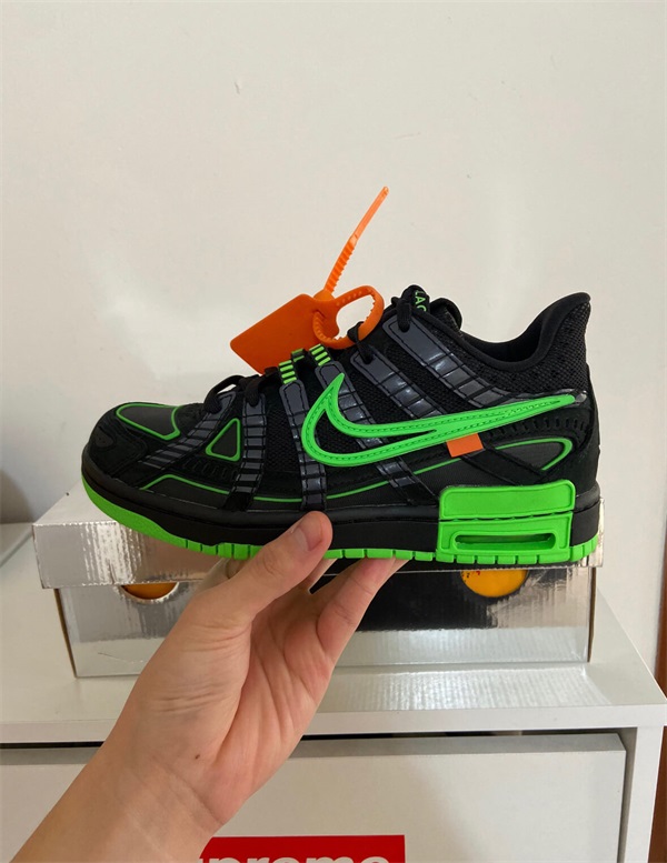 Off-White x Air Rubber Dunk "Green Strike" photo review