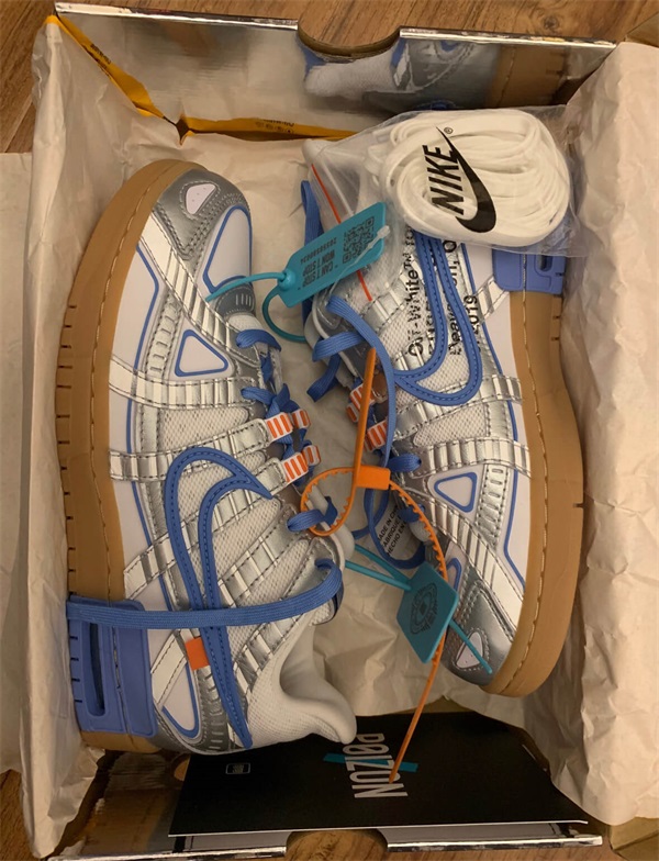 Off-White x Nike Air Rubber Dunk “University Blue” photo review