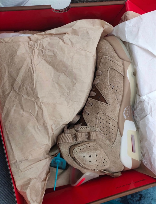 Travis Scott x Air Jordan 6 “British Khaki” photo review